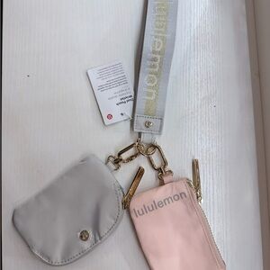 lululemon athletica Pink and Gray Key & Card Holder Set